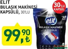 TARIM KREDİ ELİT BULAŞIK MAKİNESİ KAPSÜLÜ 30'LU TARIM KREDİ ELİT BULAŞIK MAKİNESİ KAPSÜLÜ 30'LU